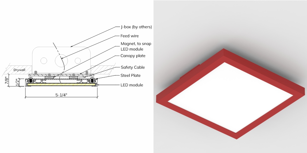 Quadrate 5 Ceiling Downlight